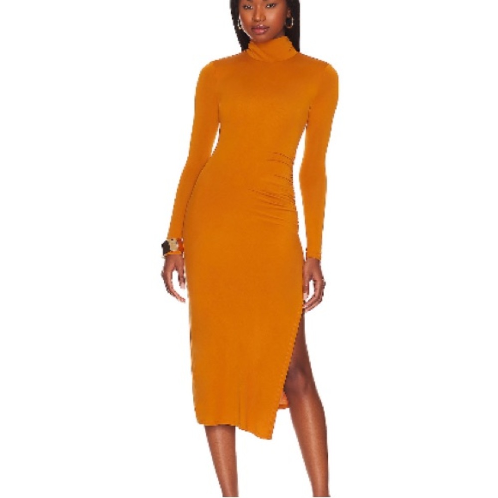 Camila Coelho Burnt Orange Midi Dress